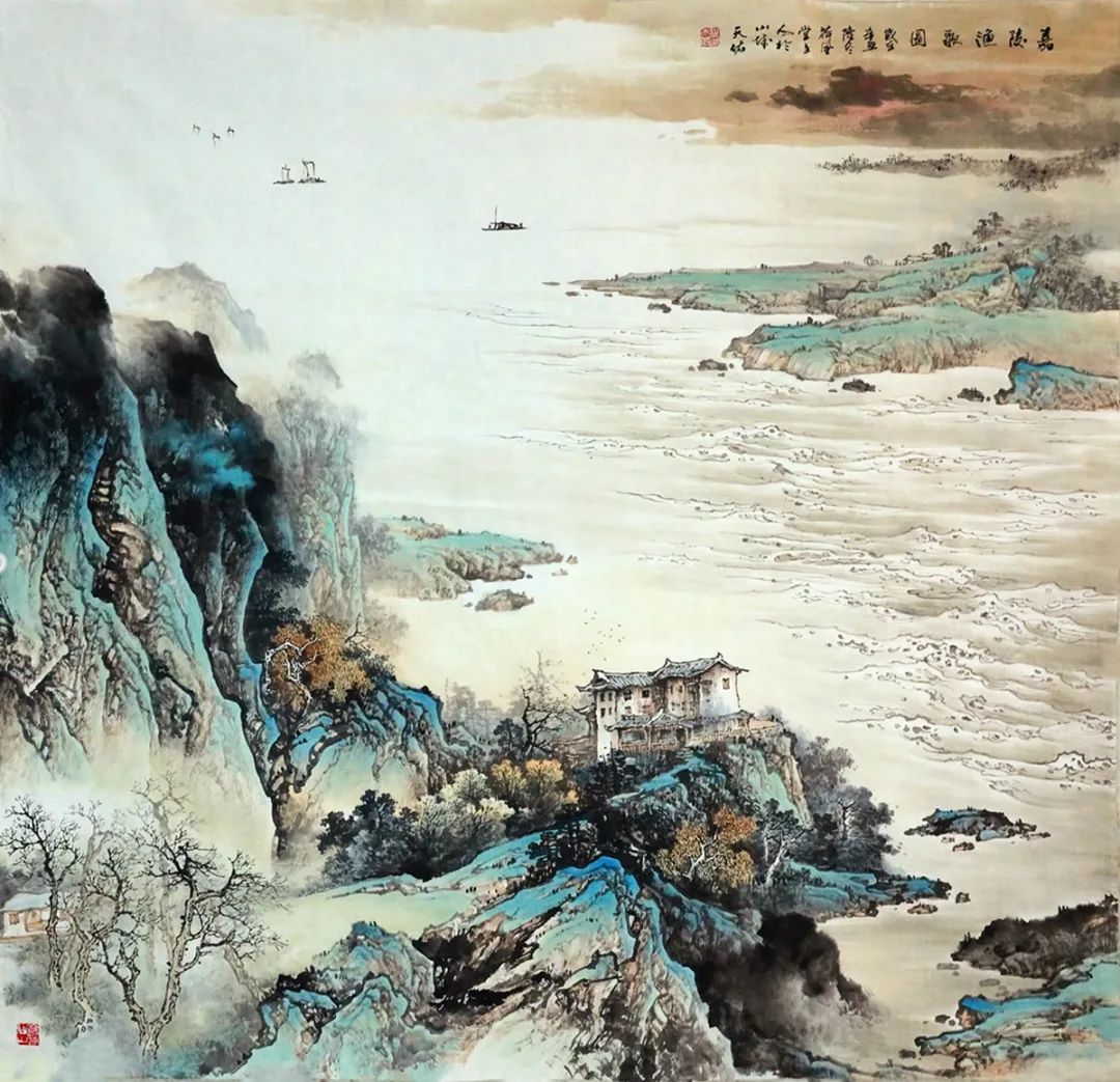 曾刚,施云翔弟子--著名彩墨山水画家杨天佑山水画集,彩墨山水画必学
