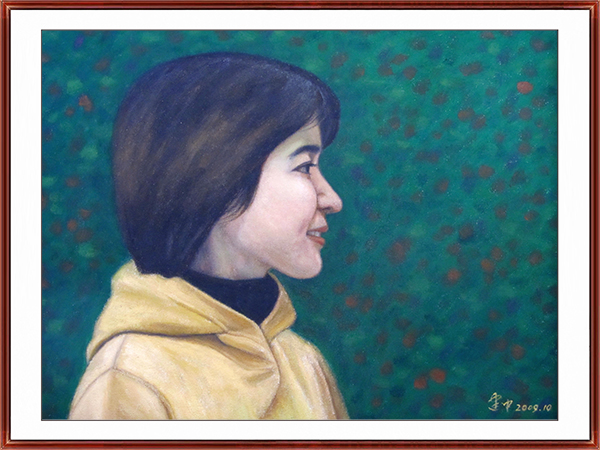 油画《花季少女》(62x48cm)