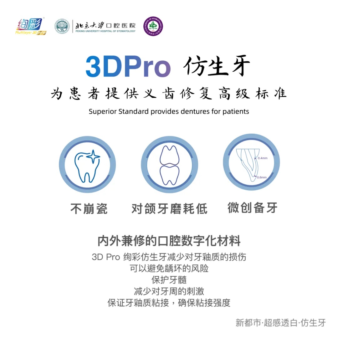 愛迪特其絢彩 3d pro氧化鋯經過臨床實踐的驗證,牙齒效果自然通透