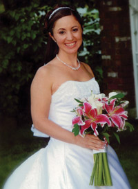 Lily (Mandel) Allen, wedding day.