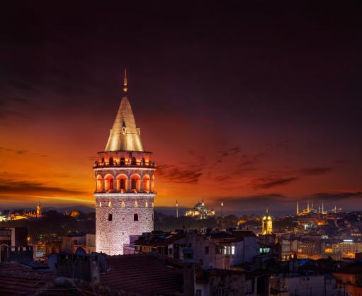 İstanbul Galata Tower Night